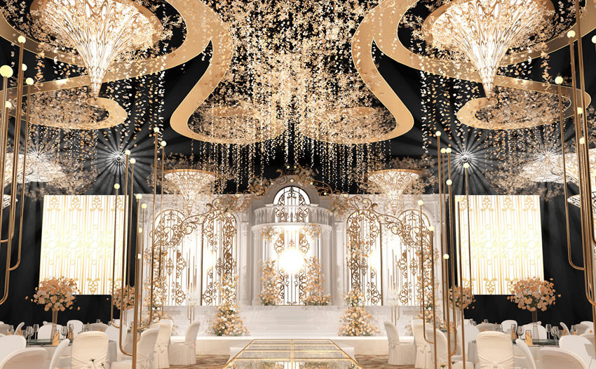 未央花木兰喜事汇金色大厅效果展示